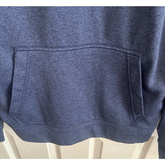 The North Face Hoodie Womens Medium Navy Blue Pullover Logo Spellout Sweatshirt - Picture 5 of 8
